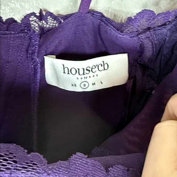 House of CB Aiza Grape Floral Print Maxi Dress - Picture 9 of 13